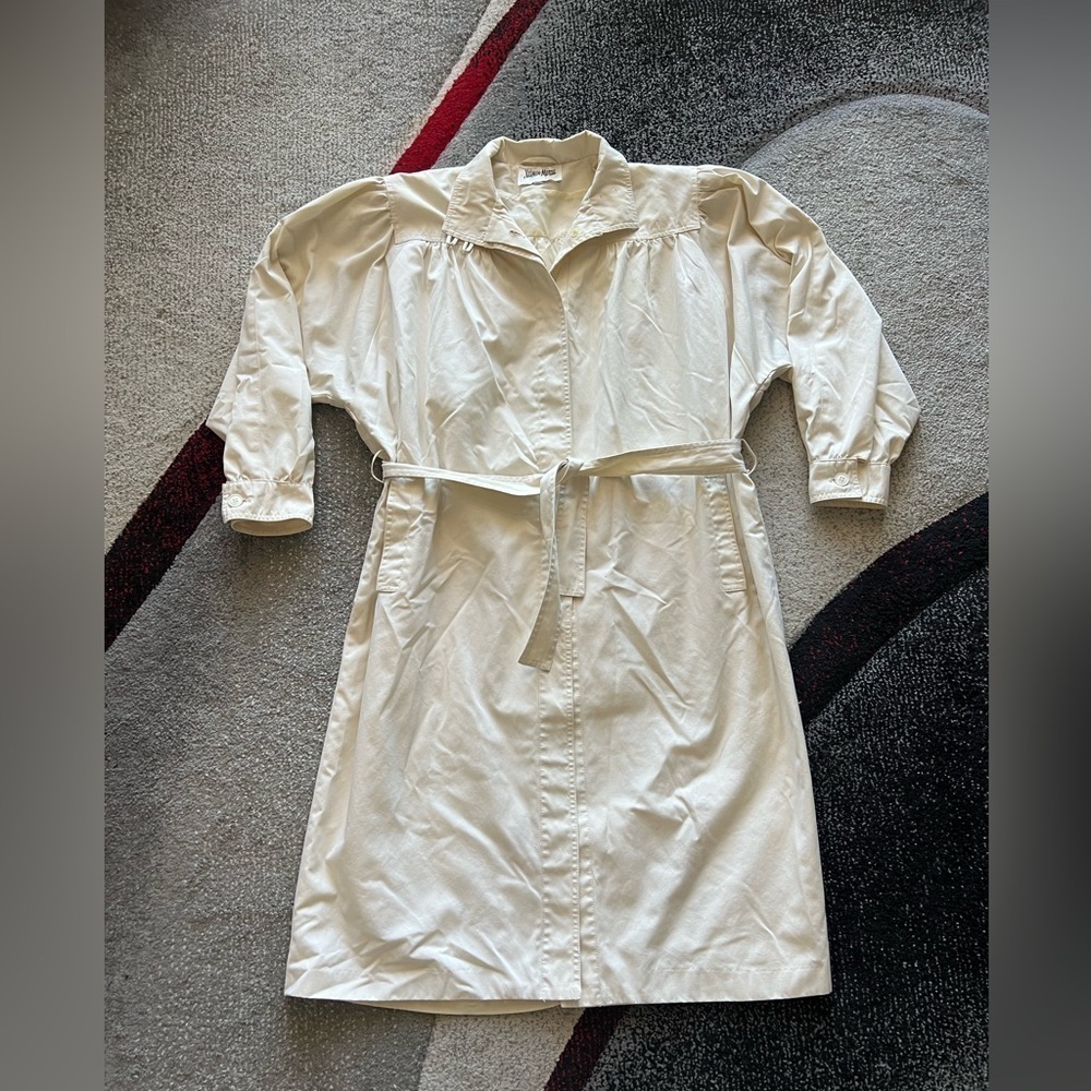 Neiman Marcus Vintage Ivory Trench Over Coat